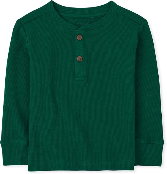 The Children's Place Boys and Toddler Long Sleeve Thermal Henley Shirt | Amazon (US)