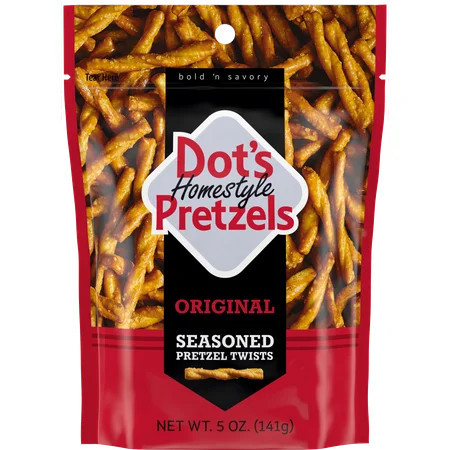 Dot's Homestyle Pretzels, Original Seasoned Pretzel Twists, 5 oz Snack Size Bag | Walmart (US)