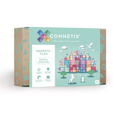 CONNETIX Magnetic Tiles Pastel Creative Pack Building Blocks 120pc | Target