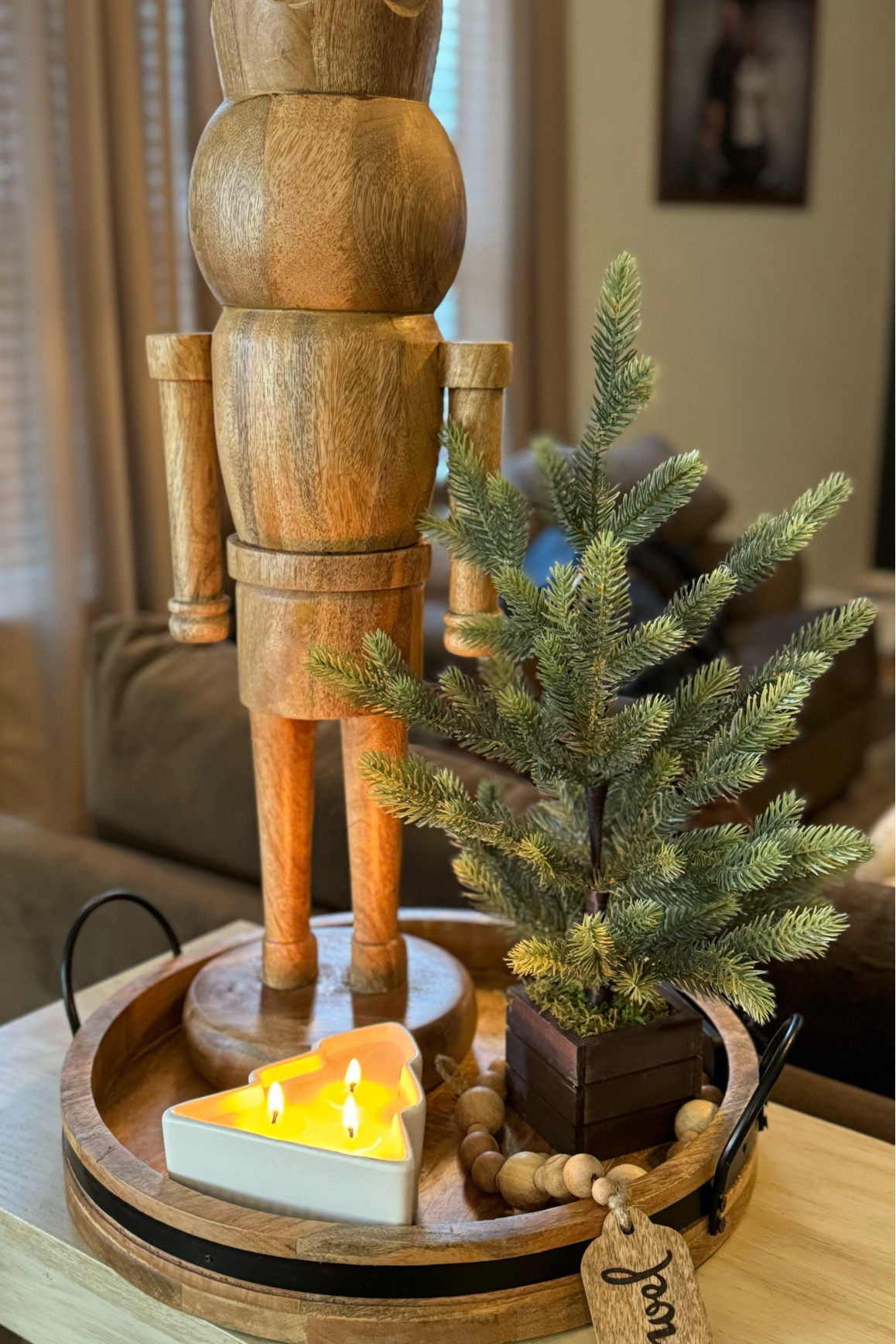 Holiday decorating has begun!  Love a natural, warm Christmas feel!  christmas | Christmas decor | Christmas decorations | Walmart | nutcracker 

#LTKSeasonal #LTKHome #LTKHoliday