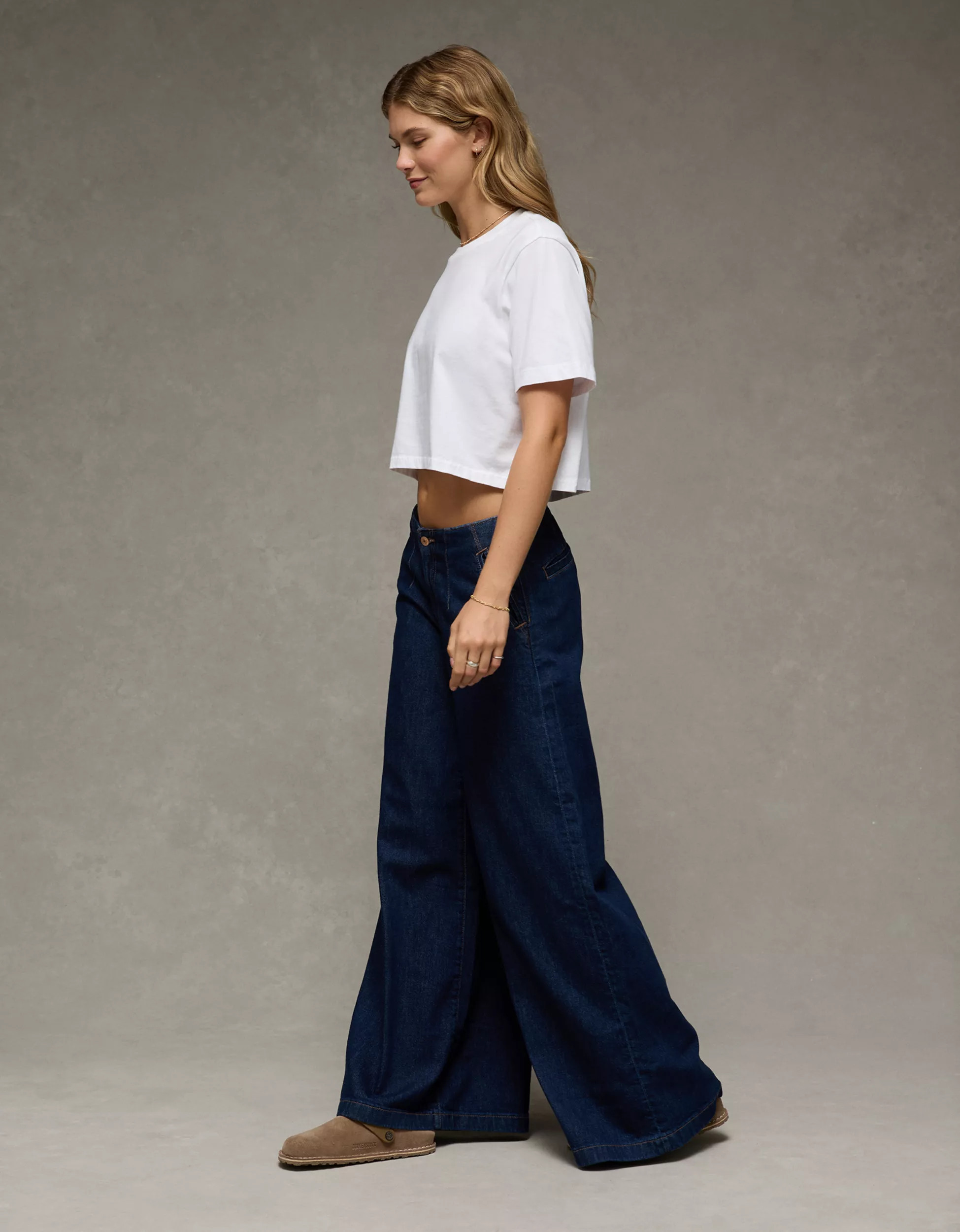 AE Dreamy Drape Baggy A-Line Fit Jean | American Eagle Outfitters (US & CA)