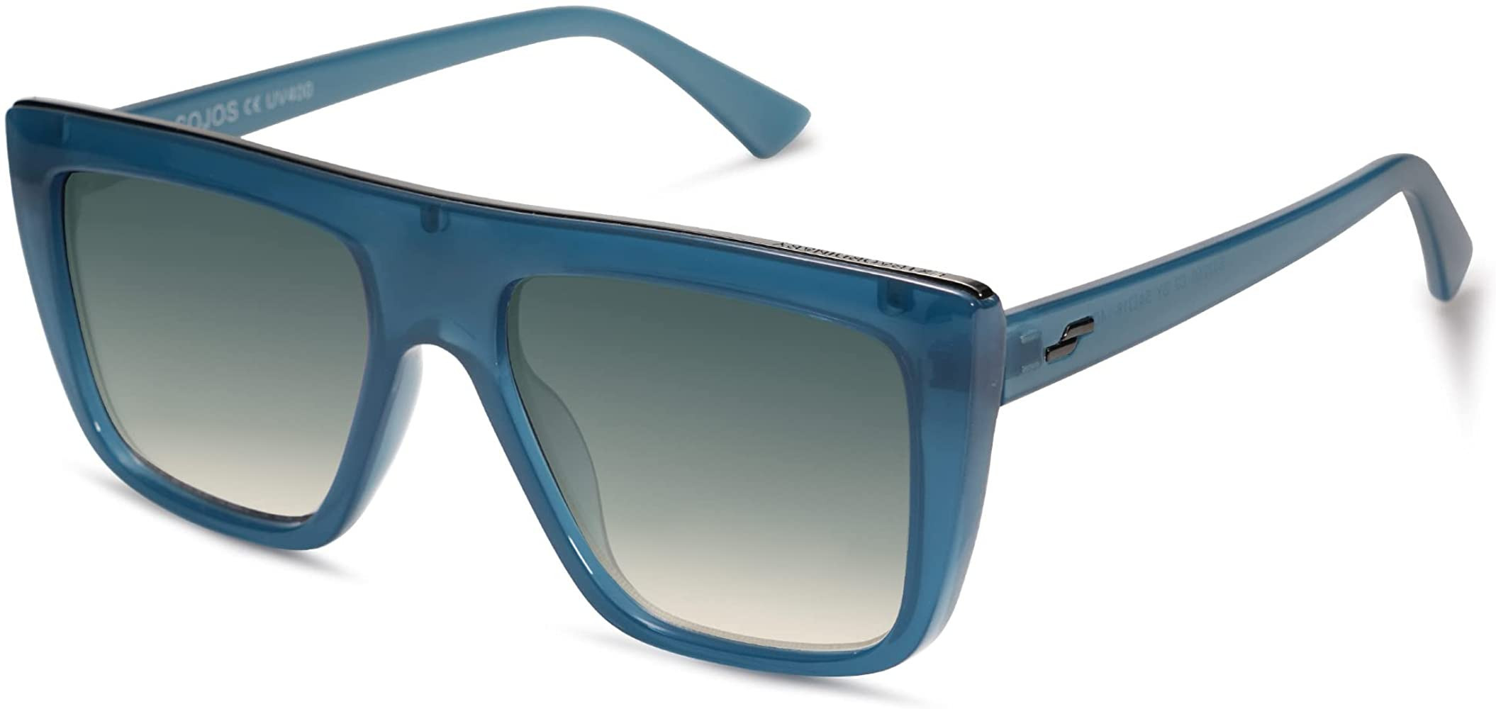 SOJOS Retro Square Sunglasses for Women Men Trendy Oversized Flat Top UV400 Sunnies SJ2250 | Amazon (US)