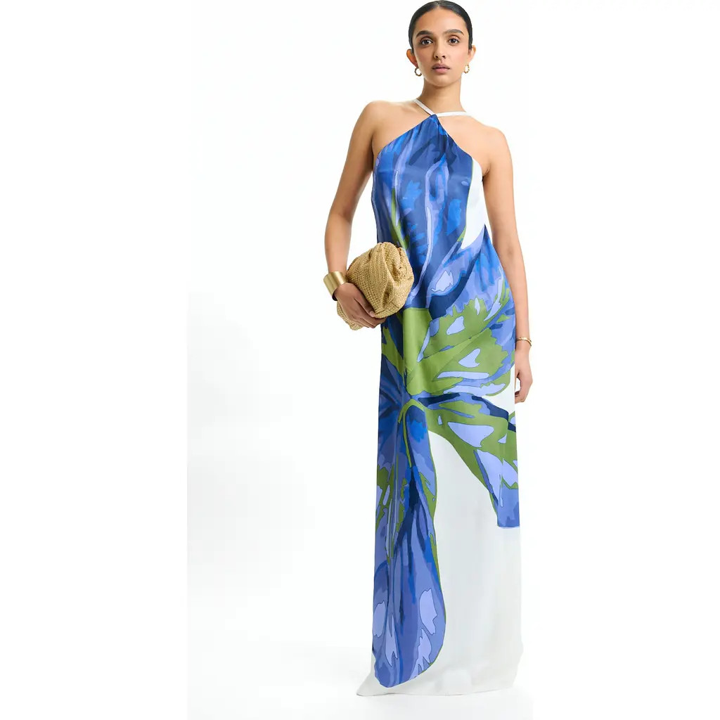 DIARRABLU Fsc® Viscose Aria Dress Sira in Sira Blu at Nordstrom, Size Large | Nordstrom