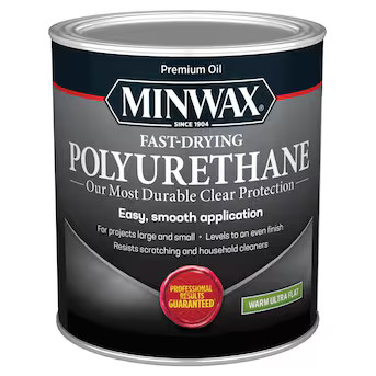 Minwax Fast-Drying Polyurethane Clear Flat Oil-based Interior Polyurethane (1-quart) Lowes.com | Lowe's