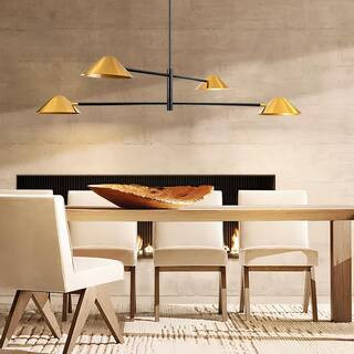 Gabriel 4-Light Mid Century Linear Chandelier | The Home Depot