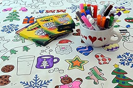 The Coloring Table - Holiday Design - Set of 2 Pillowcases - Fabric Coloring Pillowcases - Colora... | Amazon (US)