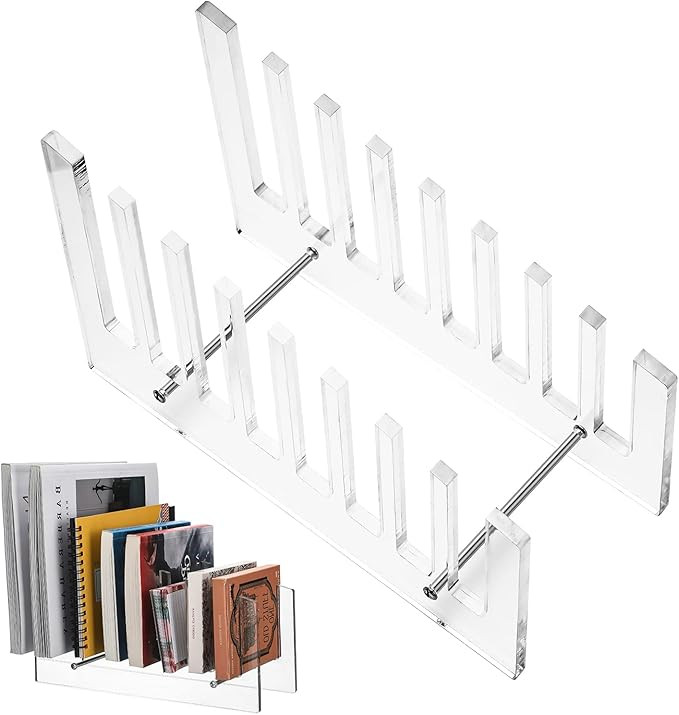 Acrylic File Organizer for Desk Organizers and Storage 8 Slots Mail Organizer Countertop Incline ... | Amazon (US)