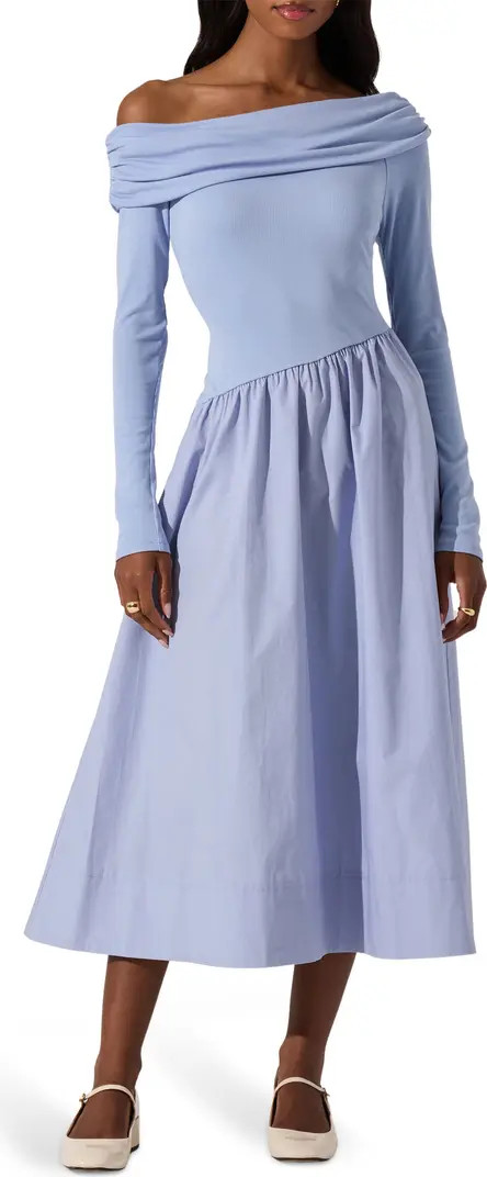 Off the Shoulder Long Sleeve Dress | Nordstrom