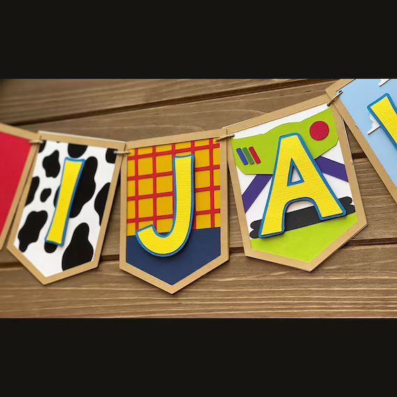 Toy Story Birthday, Toy Story Custom banner, Toy Story party decor, Room decor, Toy Story name ba... | Etsy (US)