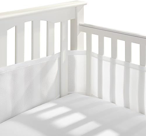 BreathableBaby Classic Breathable Mesh Crib Liner - White, Standard | Amazon (US)
