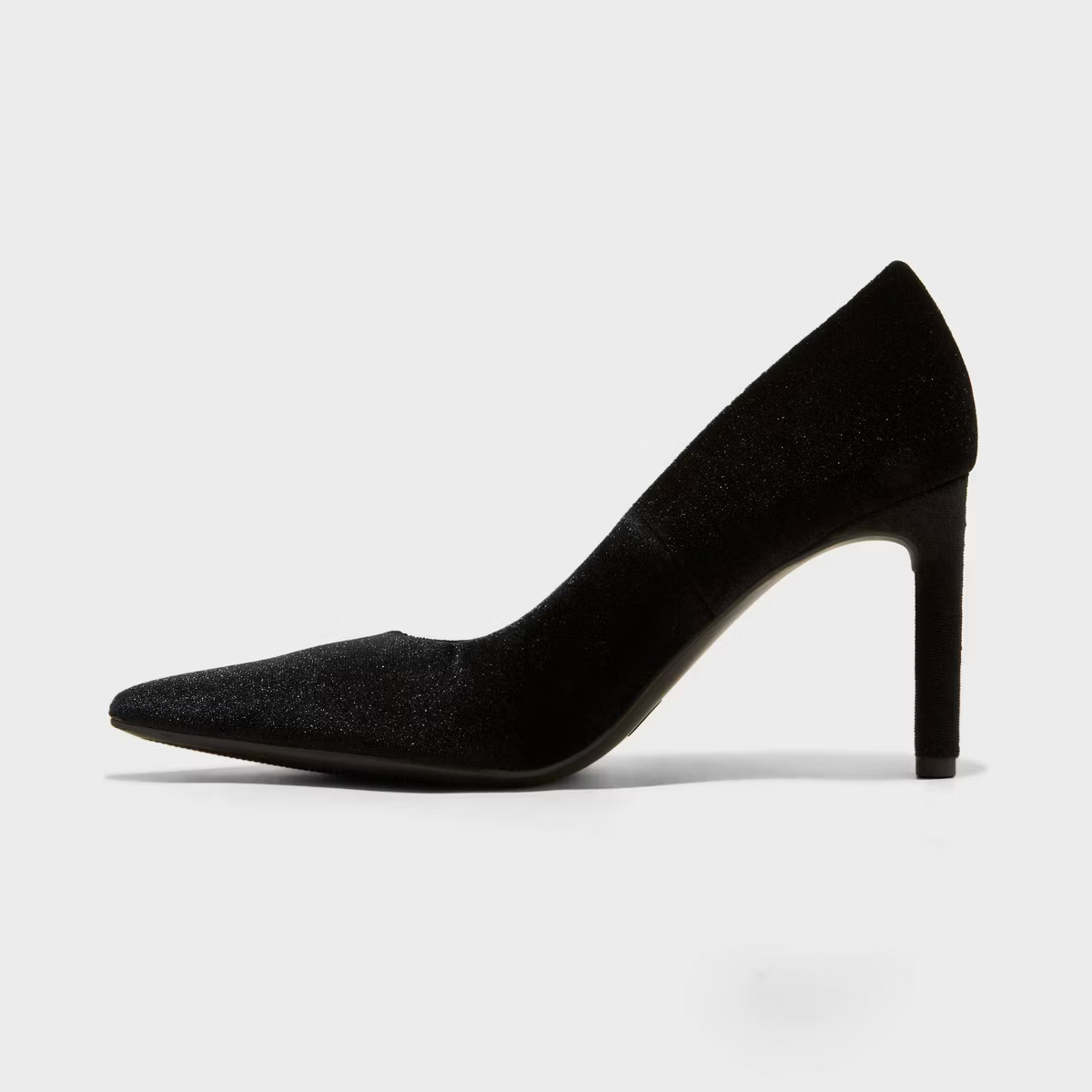 Women's Tara Velvet Pointed Toe Pumps with Memory Foam Insole - A New Day™ Jet Black | Target