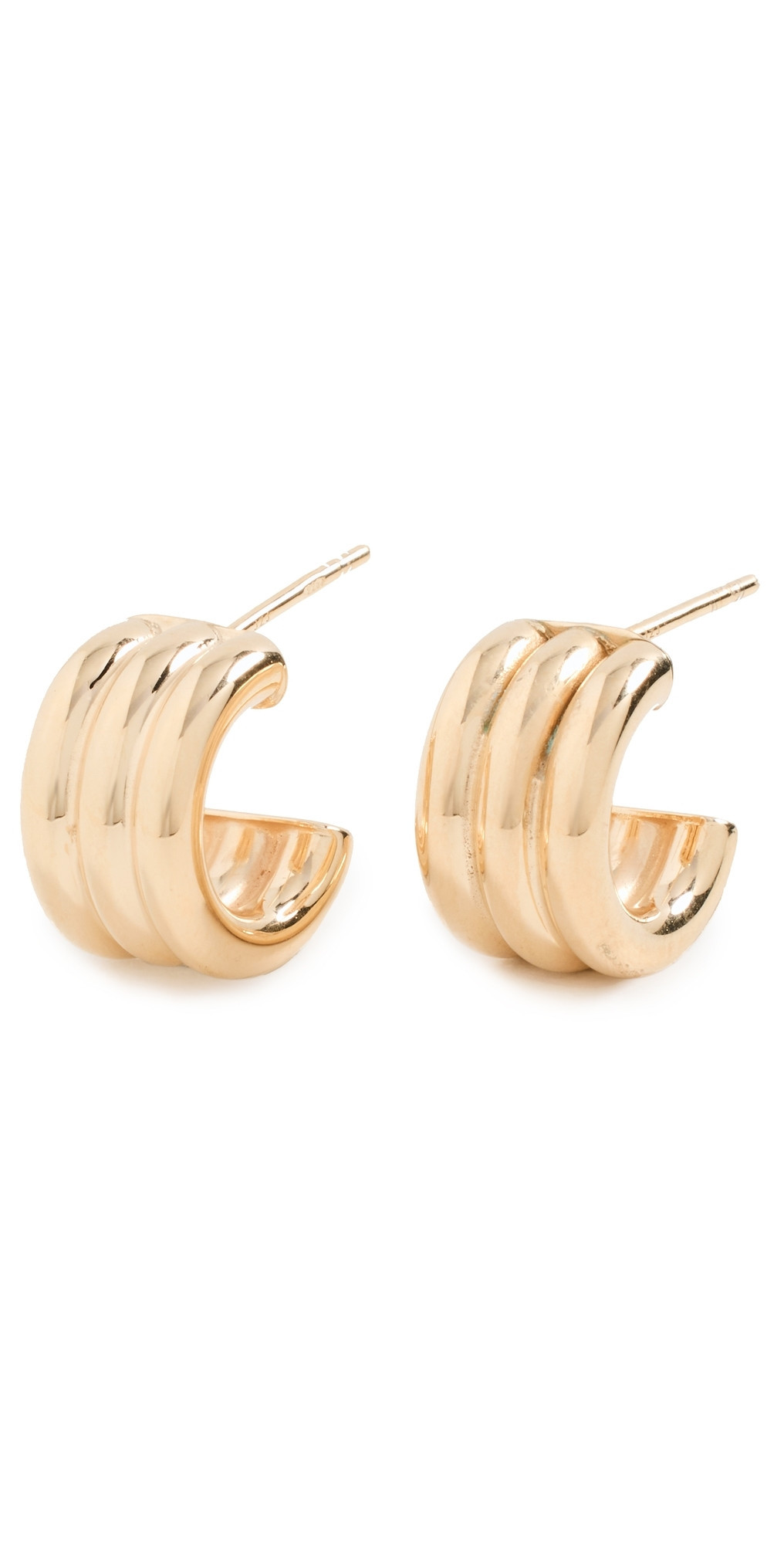Jennifer Zeuner Jewelry Allegra 1/2 Hoop Gold One Size | Shopbop