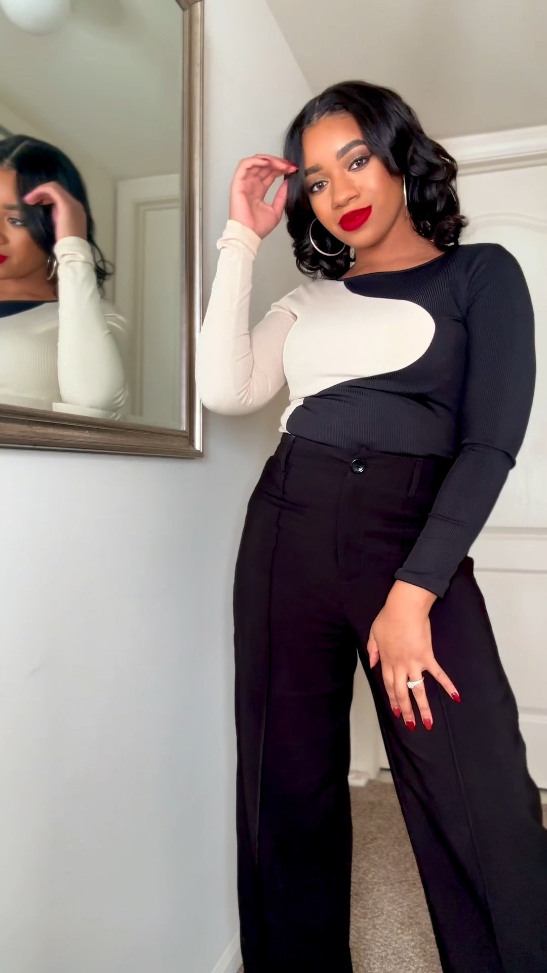 Red lips and Black fits 💋

#LTKgrwm #LTKValentine #LTKPetite