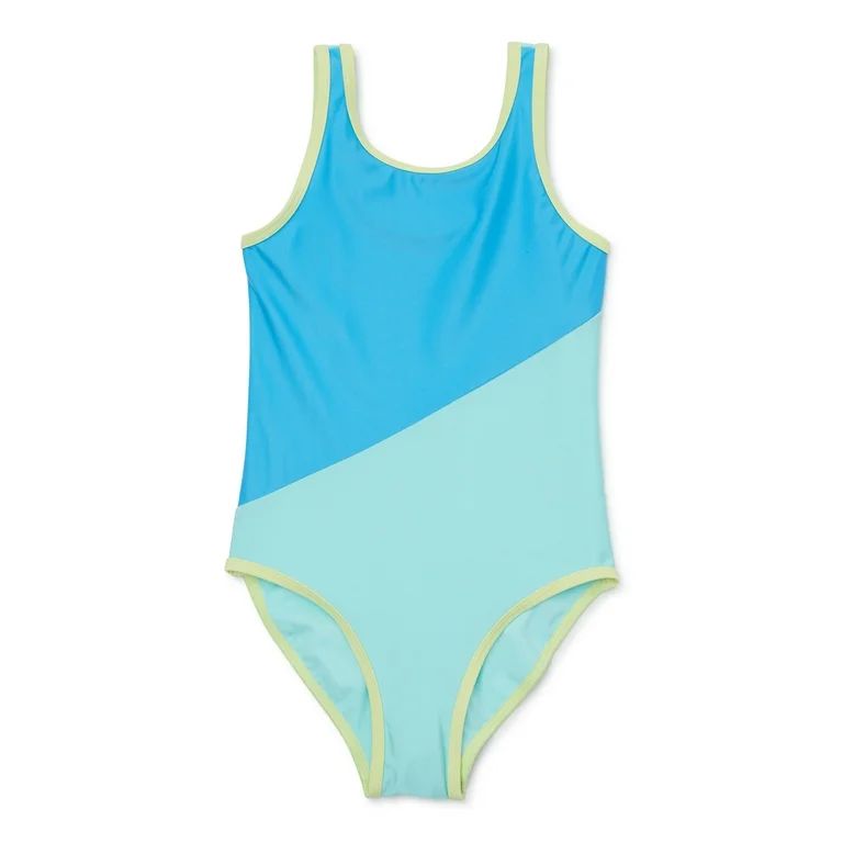 Wonder Nation Girls’ One-Piece Swimsuit with UPF 50, Sizes 4-18 & Plus - Walmart.com | Walmart (US)