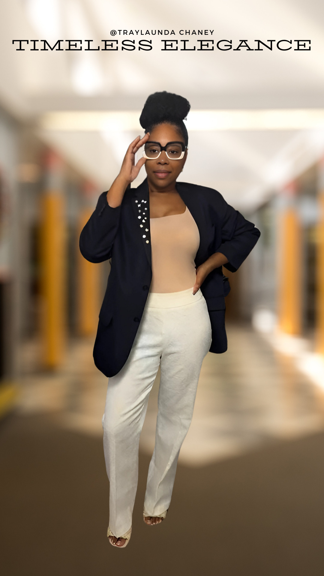 Boss vibes activated 🖤✨ Styled this chic black blazer with a neutral bodysuit and linen trousers for the perfect mix of polished and effortless. Pins add the perfect touch!  

 #LTKOver40 #LTKStyleTip #LTKBeauty