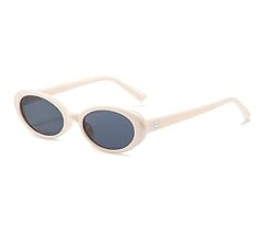 Breaksun Retro Oval Sunglasses for Women Men Fashion Small Oval Sunglasses 90s Vintage Shades | Amazon (US)