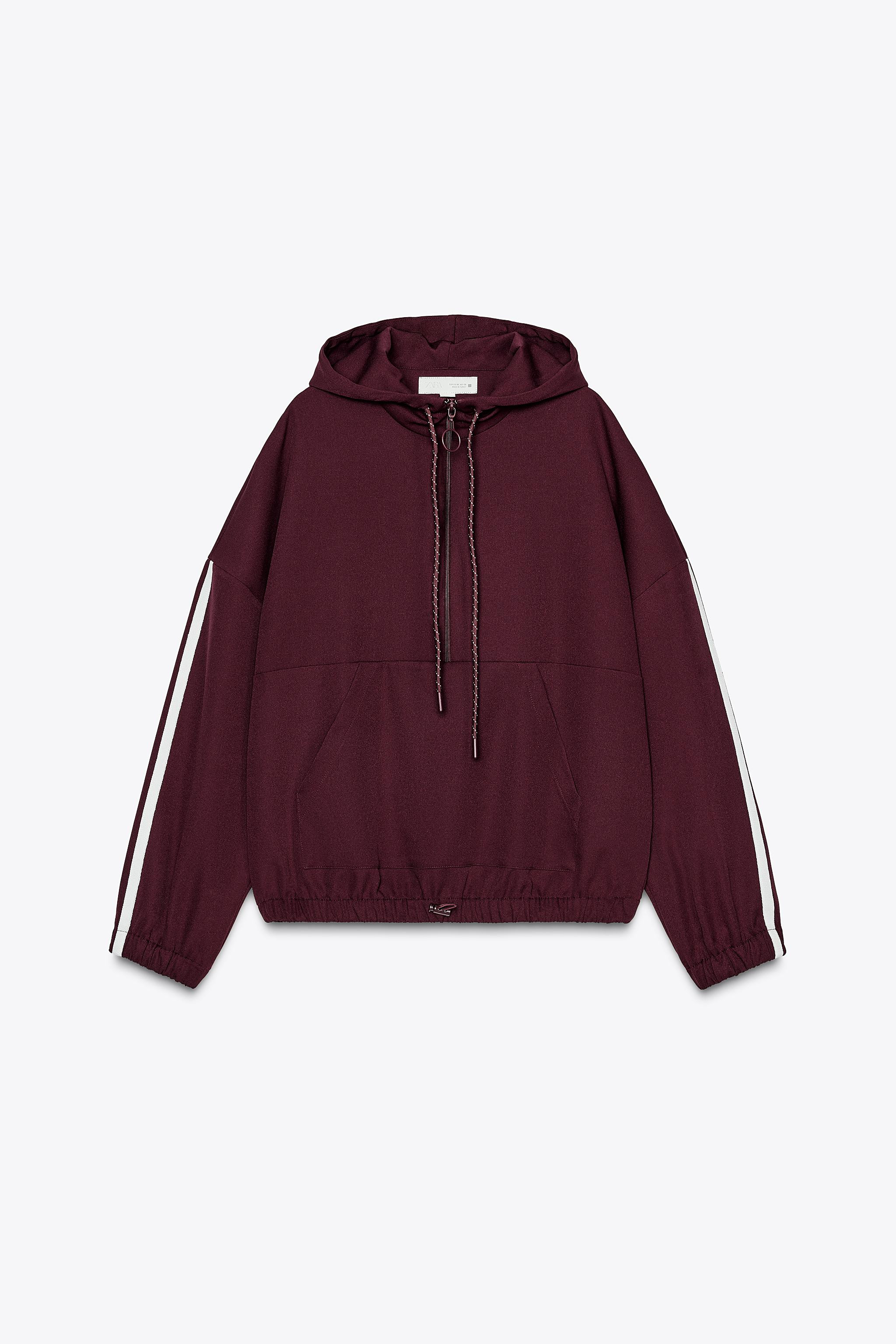 SIDE STRIPE HOODED JACKET | Zara US