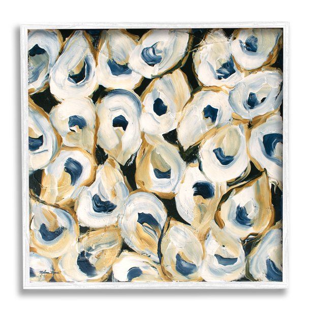 Stupell Industries Nautical Oyster Shells Coastal Ocean Sea Life Coastal Painting White Framed Ar... | Walmart (US)