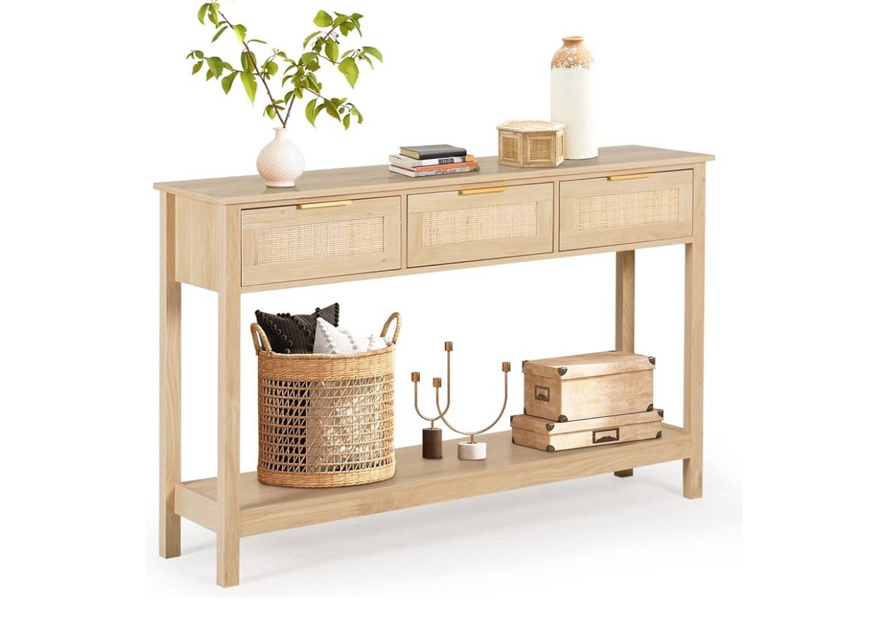 On sale 🎉

LAZZO Rattan Console Table Boho Entryway Table Narrow Long Sofa Table Hallway Foyer Behind Couch Table with 3 Drawers and Open Storage Shelf for Living Room and Corridor Natural Wood

#LTKSaleAlert #LTKHome