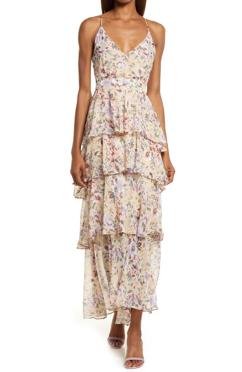 Multi Ruffle Maxi Dress | Nordstrom