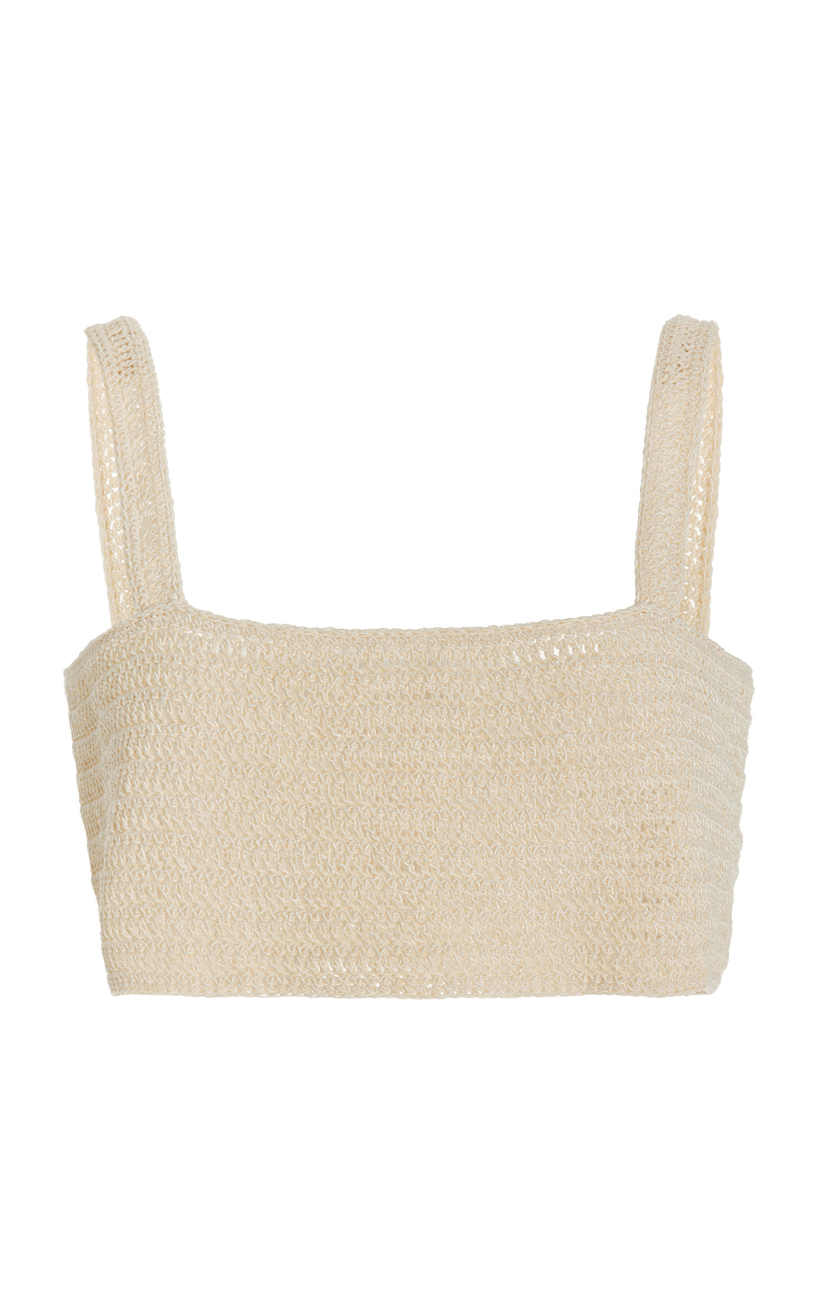 Crochet Cotton-Blend Cropped Top | Moda Operandi (Global)
