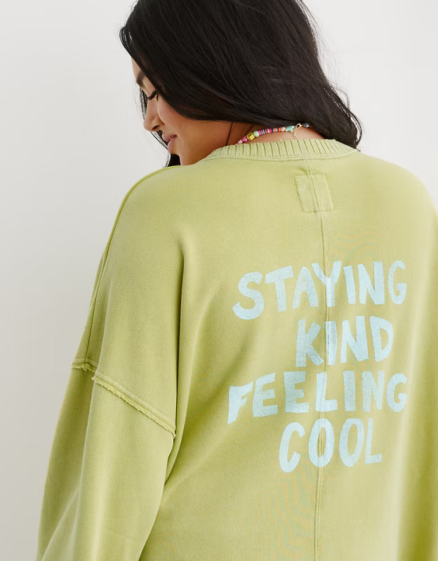 Aerie Down-To-Earth Oversized Sweatshirt | American Eagle Outfitters (US & CA)