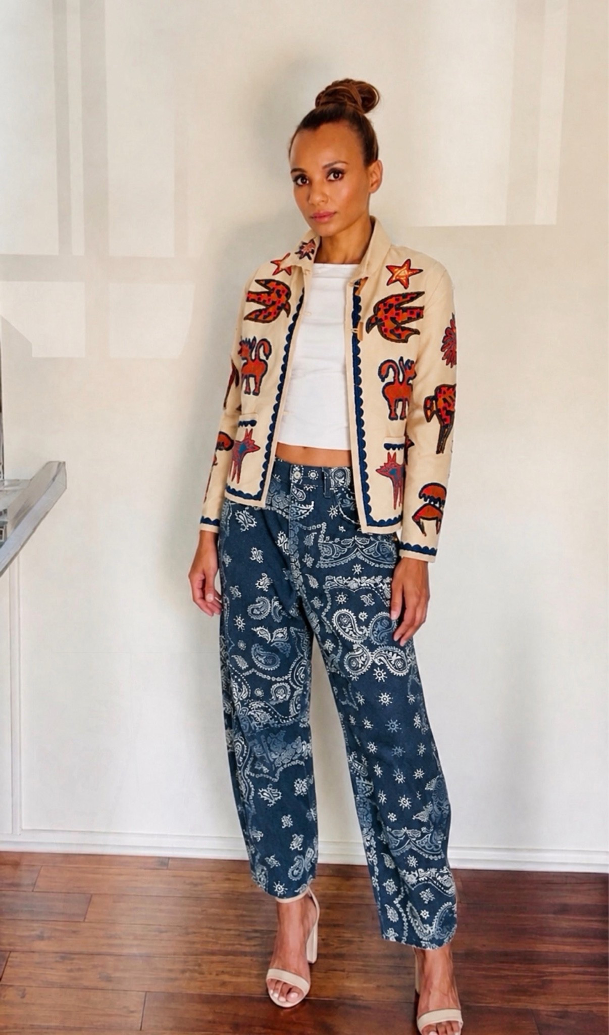 Mixing prints and still making it chic ✨ This jacket + paisley pant combo is such a vibe. Effortless with just the right amount of bold 🤍 #LTKStyle #StatementStyle #EverydayChic

#LTKootd #LTKgrwm #LTKOver40