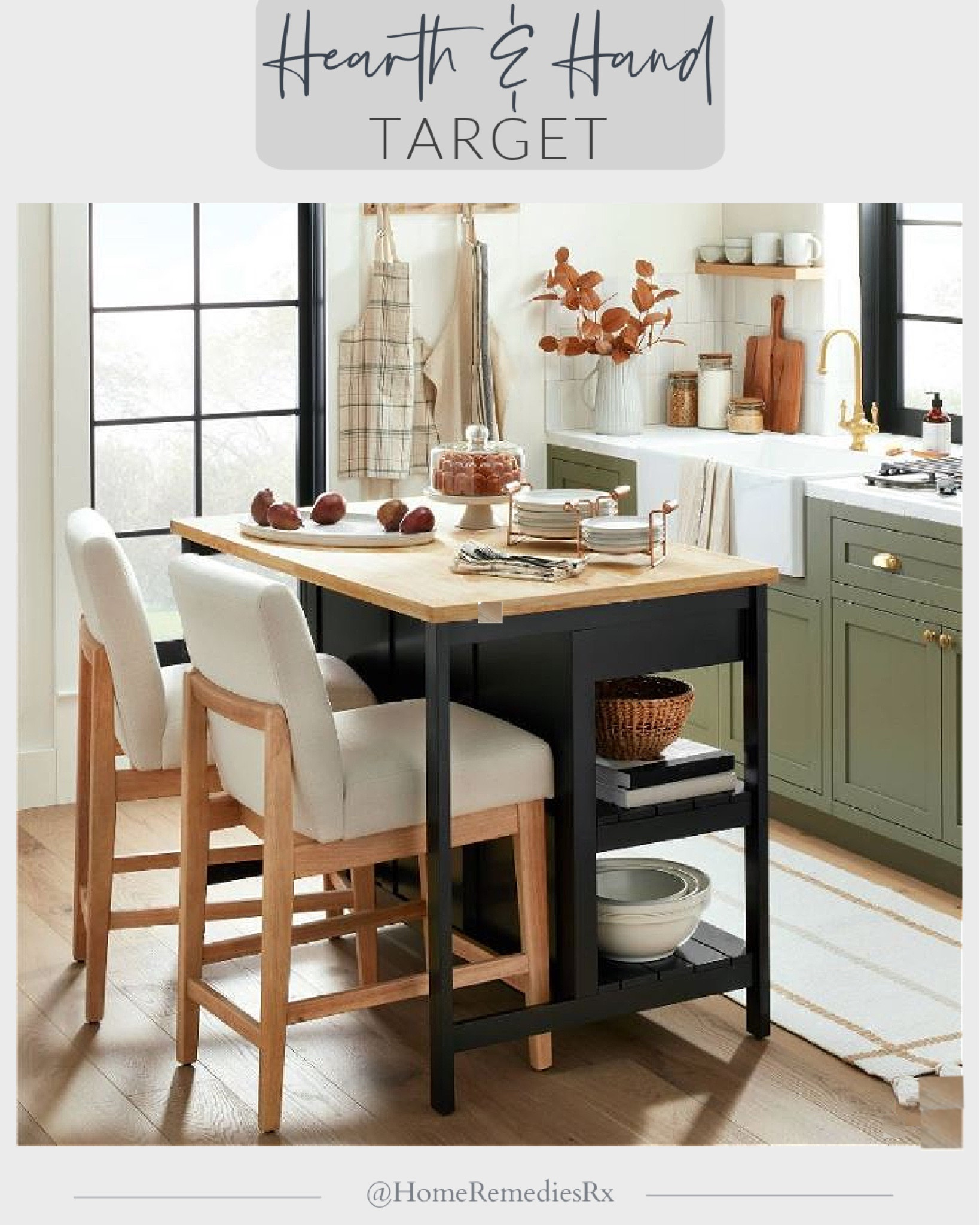 Fall furniture and home decor from Hearth & Hand for Target! kitchen island, kitchen counter, apron, flower arrangement, dried florals, coffee mugs, bread board, cutting board, dinner plate, salad plate, serving bowl, platter, area rug, runner, cake plate, dessert cloche, kitchen towel, cloth napkin, modern farmhouse, cottage

#LTKhome #LTKSeasonal #LTKstyletip