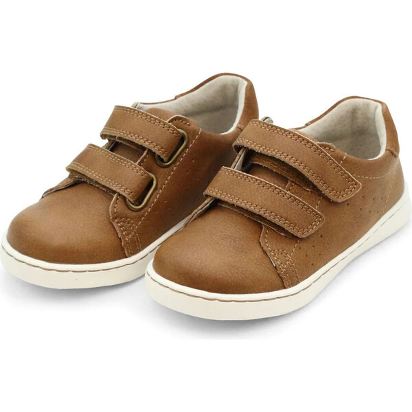 Kyle Double Velcro Sneaker, Chestnut | Maisonette