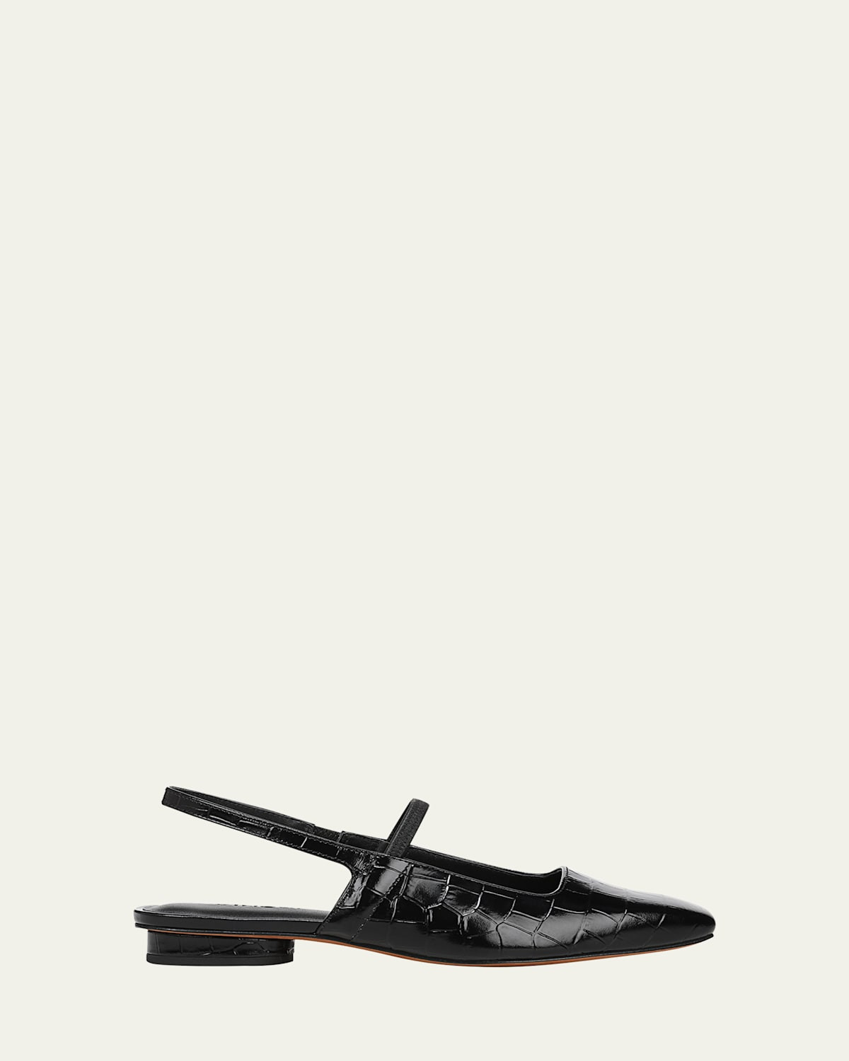 Venice Croc-Embossed Leather Slingback Flats | Bergdorf Goodman