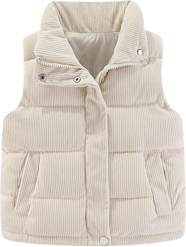 Happy Cherry Corduroy Vest for Toddler Baby Sleeveless Winter Jacket Stand Collar Thick Warm Coat... | Amazon (US)