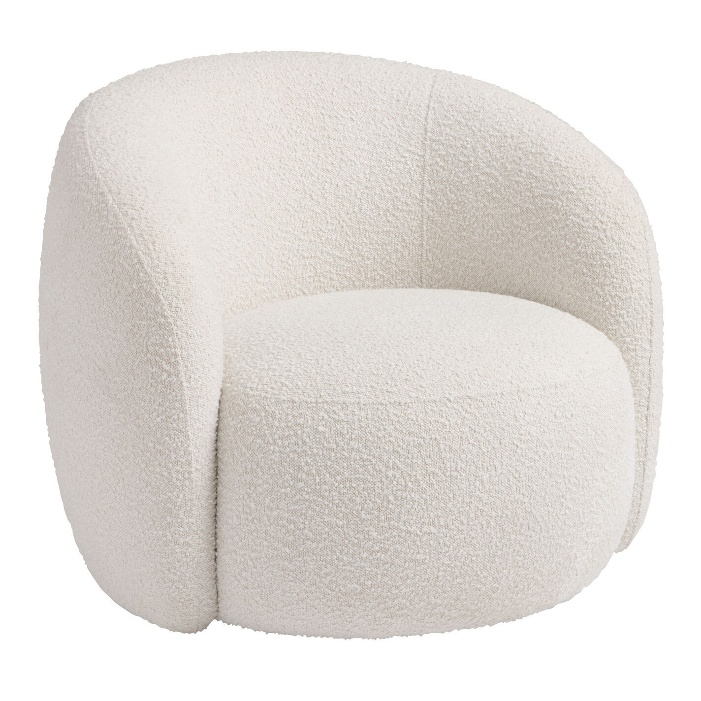 Vitoria Curved Channel Back Upholstered Swivel Chair | World Market