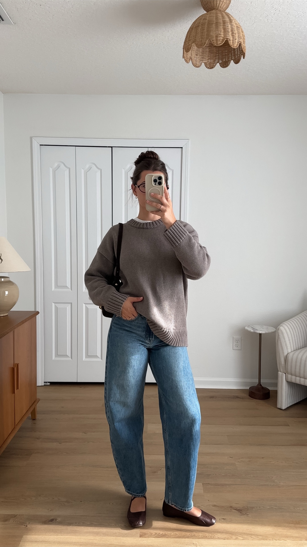 WFH & pumpkin painting ootd! Wearing 26 jeans, xs tee, medium sweater 

#LTKSeasonal #LTKStyleTip #LTKHoliday