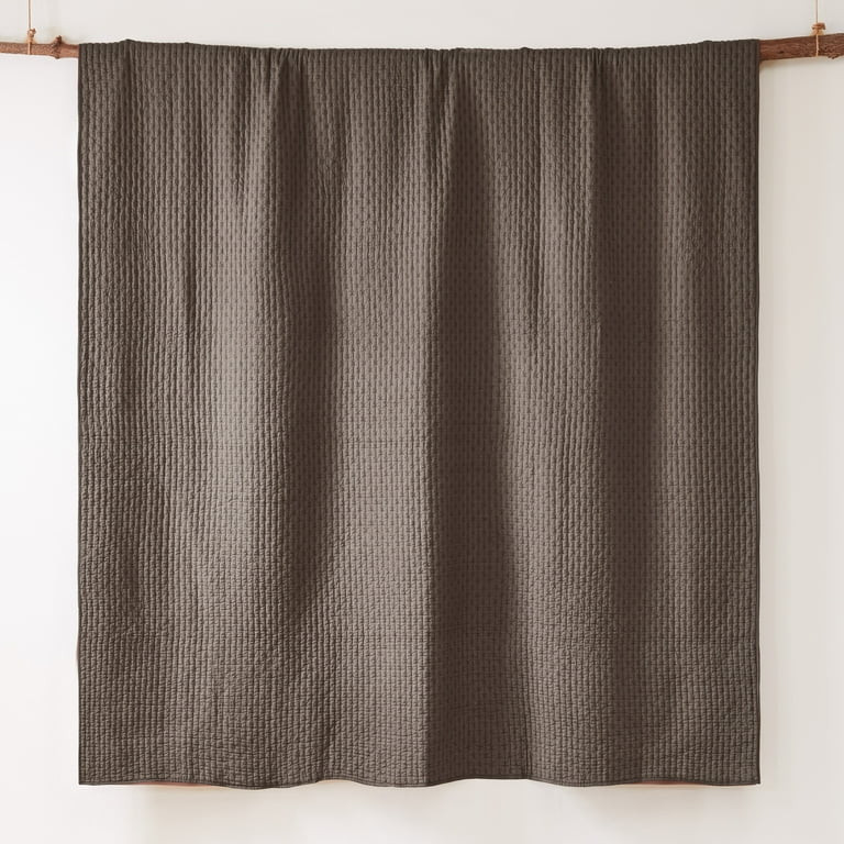 Levtex Home - Cross Stitch Cocoa Quilt Set - 100% Cotton - Twin/Twin XL Quilt (68x86in.) + 1 Stan... | Walmart (US)