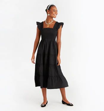 The Ellie Nap Dress - Black Poplin | Hill House Home