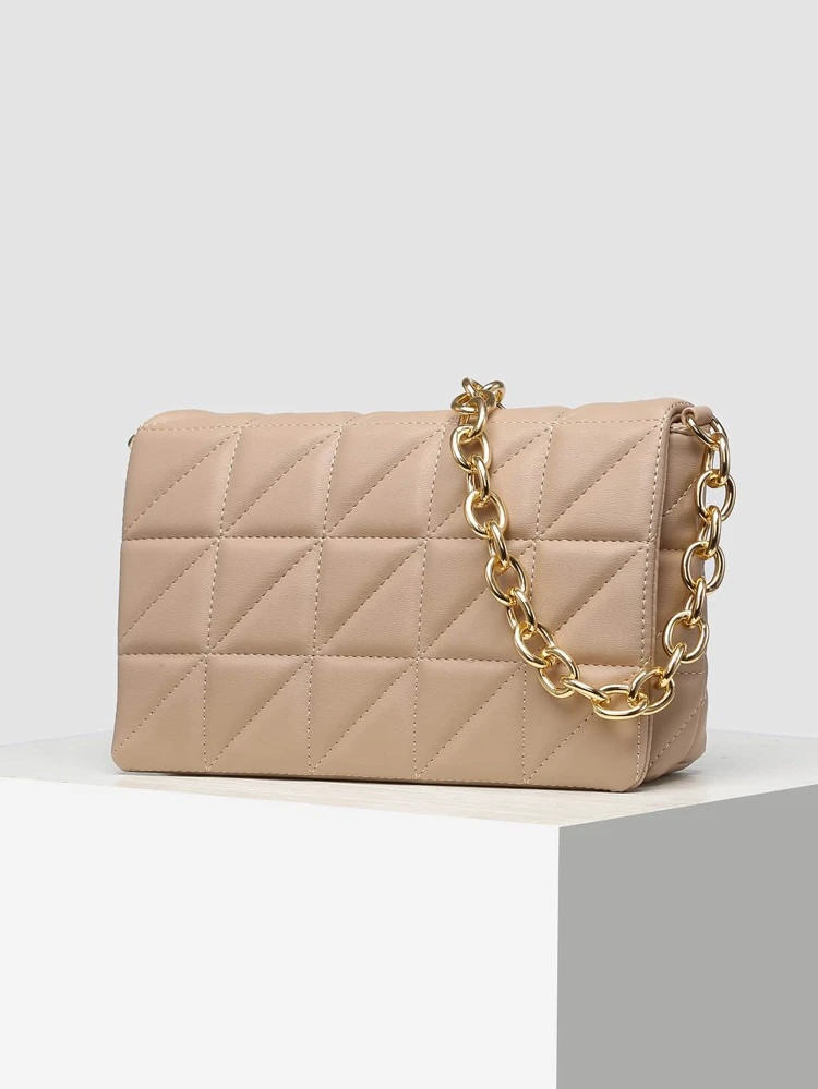Quilted Flap Chain Shoulder Bag | SHEIN
