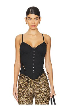 Miaou Christina Corset in Black from Revolve.com | Revolve Clothing (Global)