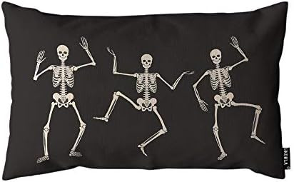 Amazon.com: EKOBLA Halloween Skull Throw Pillow Covers Vintage Design Skeleton Funny Fashion Cool... | Amazon (US)