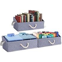 Closet Storage Bins Fabric Storage Baskets for Shelves Collapsible Organizer Bins Kitchen Nursery Op | Amazon (US)