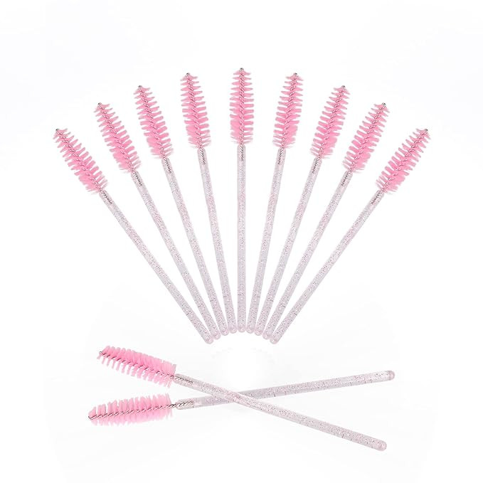 50PCS Crystal Mascara Wands Disposable Eyelash Eyebrow Spoolie Brush for Makeup Eyelash Extension... | Amazon (US)