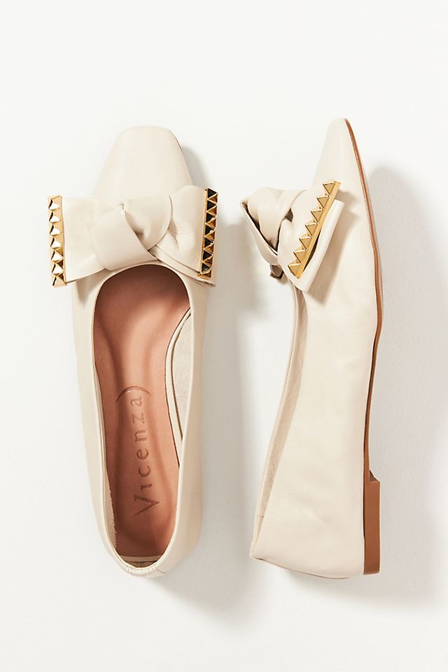 Bow Square-Toe Flats | Anthropologie (US)