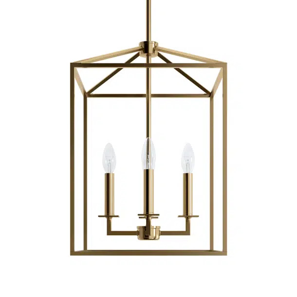 Ellis 4 - Light Dimmable Lantern Square / Rectangle Chandelier | Wayfair North America