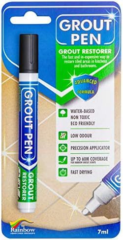 Grout Pen Black Tile Paint Marker: Waterproof Tile Grout Colorant and Sealer Pen - Black, Narrow ... | Amazon (US)
