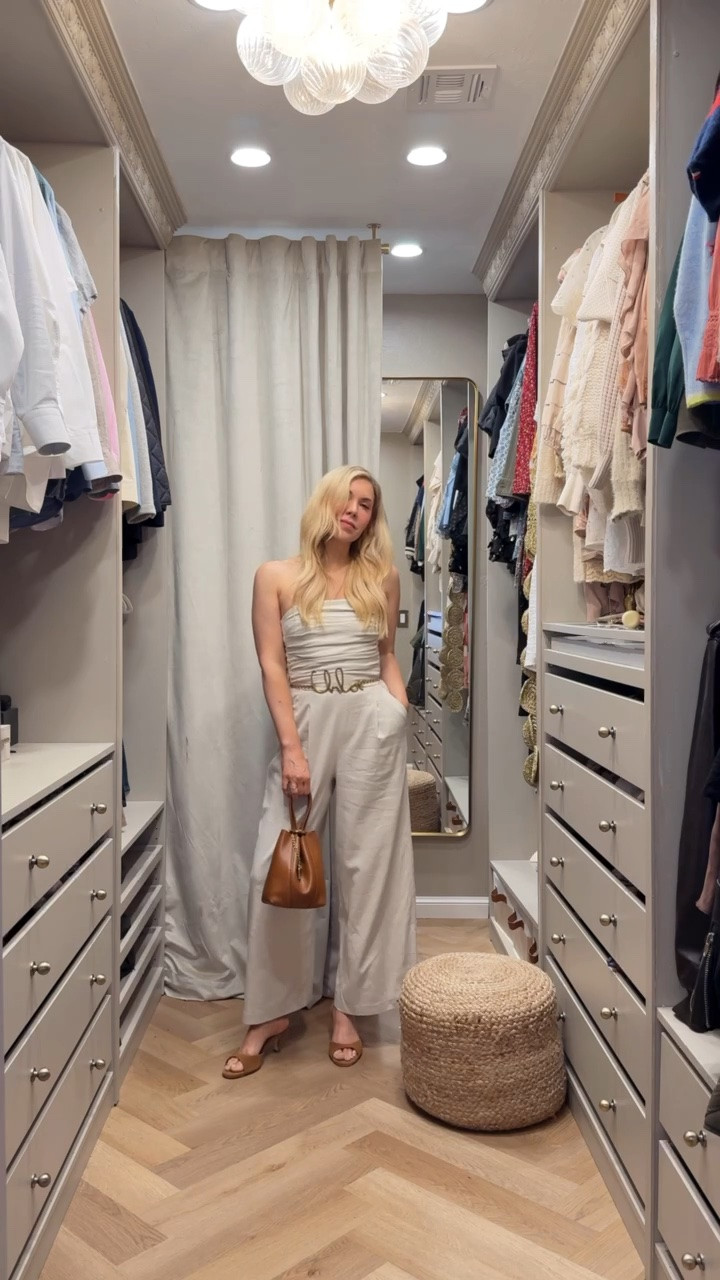 This is the perfect summer jumpsuit. (Stays up too!)
Linked to where to get this Chloe belt and Chloe bag for less 👏🏻

Summer outfit 
Summer
Vacation outfit

#LTKdayinmylife #LTKgrwm #LTKootd