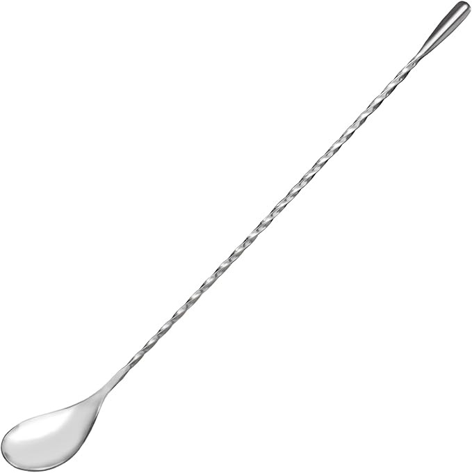 Ortarco 12 Inch Stainless Steel Bar Spoon for Cocktail Mixing with Spiral Handle Silver | Amazon (US)