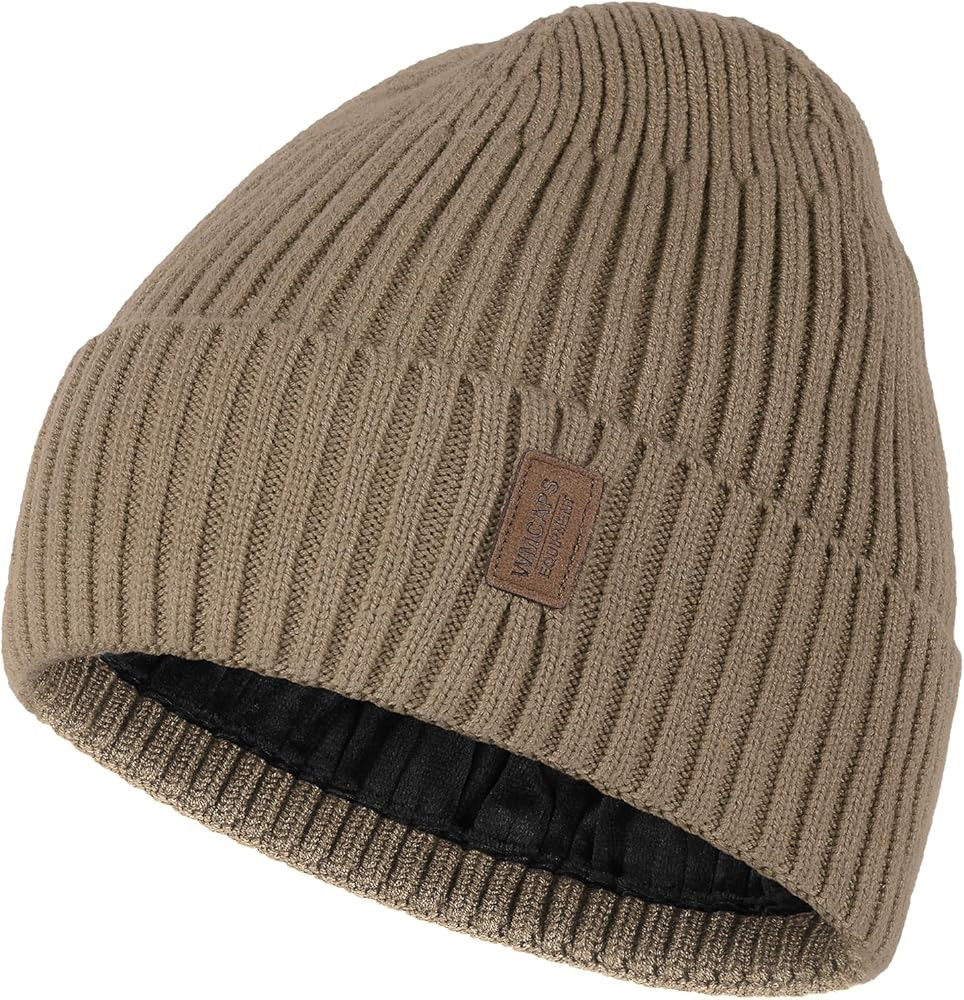 Wmcaps Warm Beanie for Men Women, Fleece Lined Beanie Warm Winter Caps Unisex Fashion Knit Cuffed... | Amazon (US)