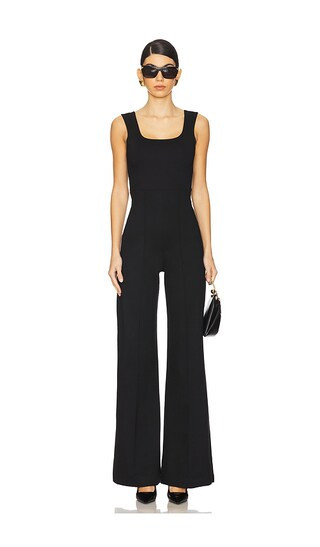 Ripley Rader Ponte Knit Tank Wide Leg Jumpsuit in Black. - size L | Revolve Clothing (Global)