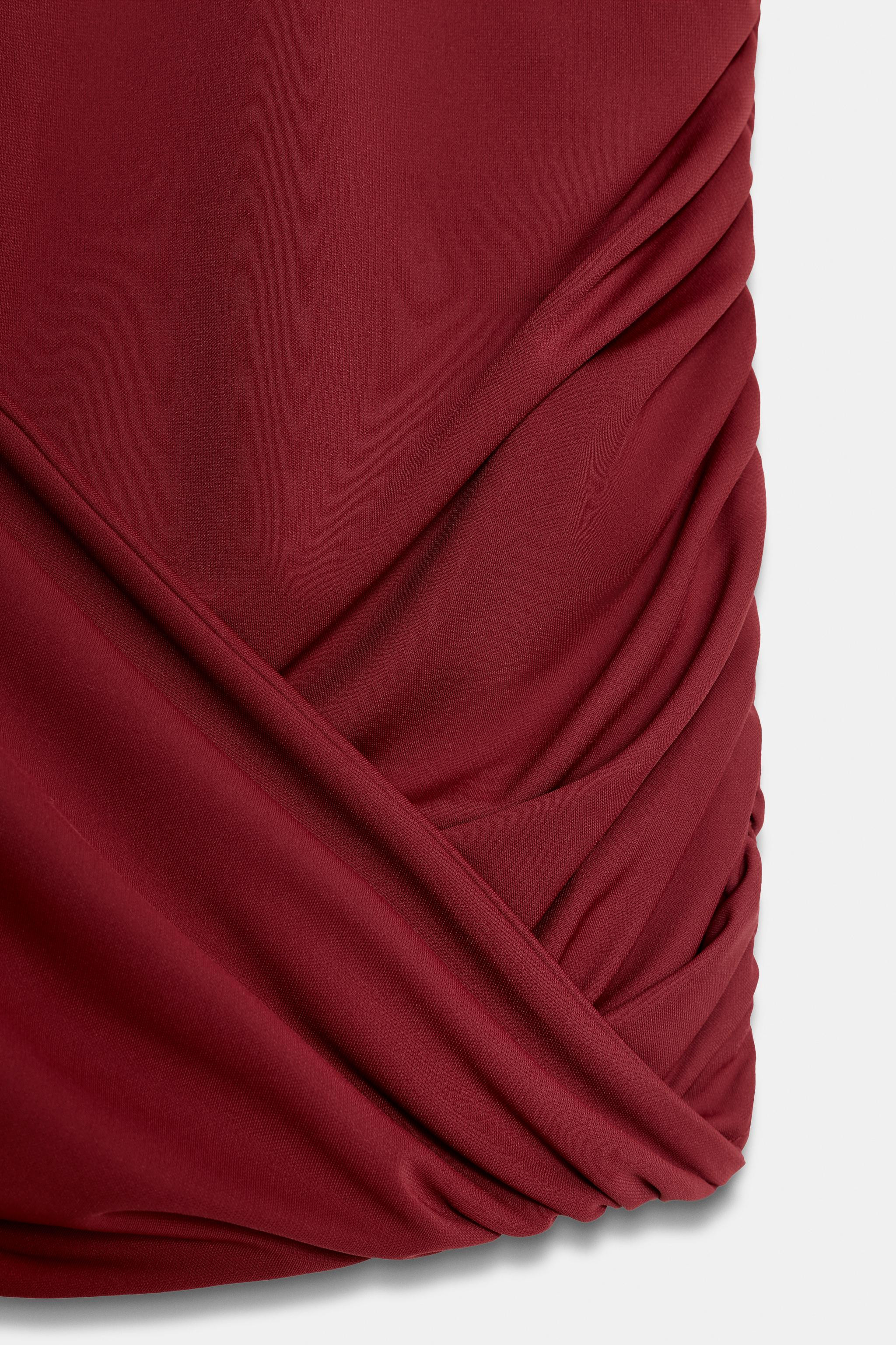 DRAPED SHOULDER PAD DRESS | Zara US