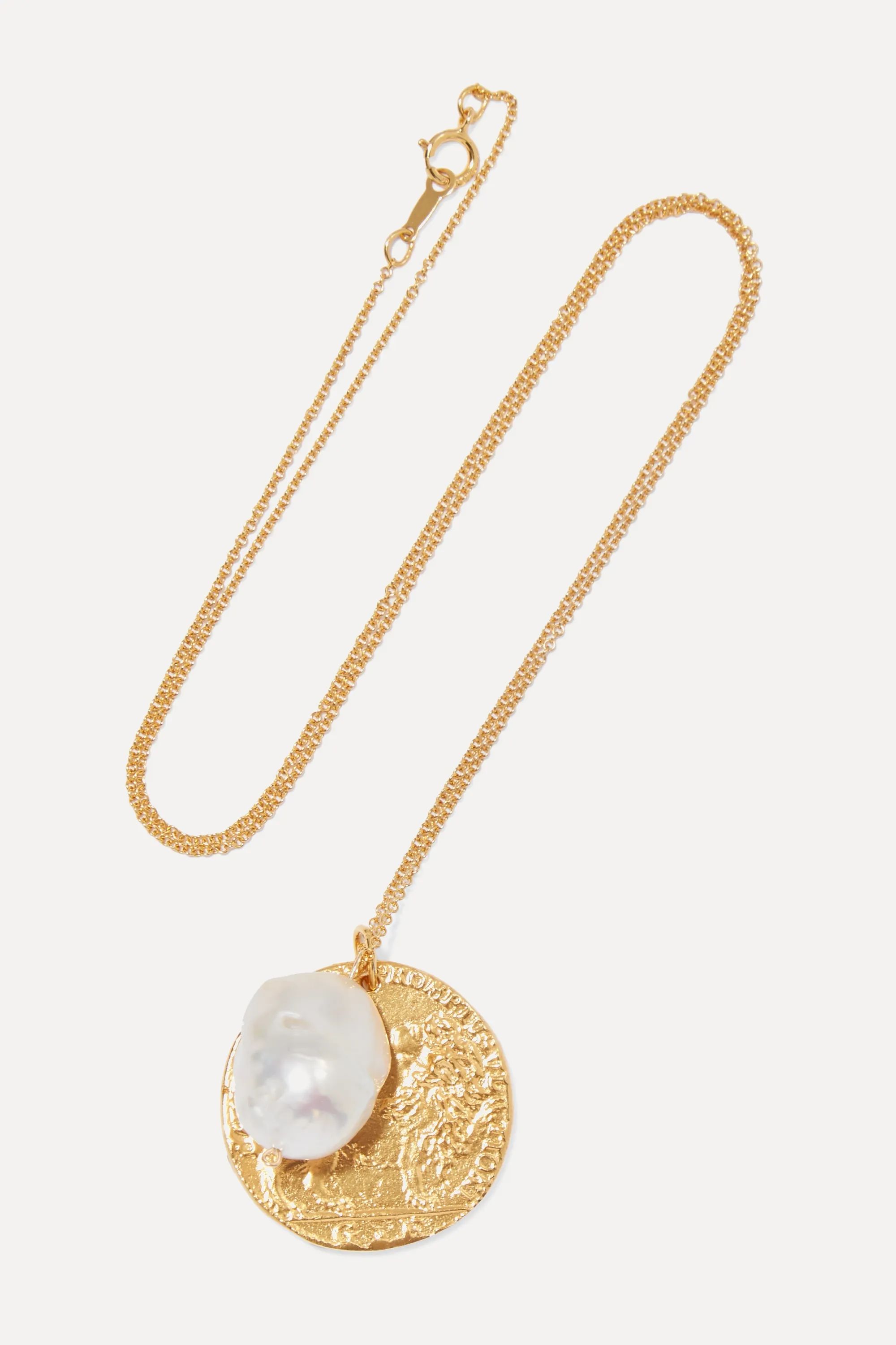 Gold The Remedy Chapter ii gold-plated pearl necklace | Alighieri | NET-A-PORTER | NET-A-PORTER (UK & EU)
