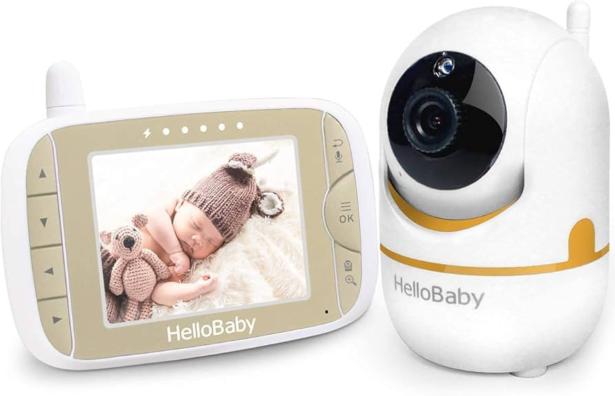 HelloBaby Baby Monitor with Remote Pan-Tilt-Zoom Camera and 3.2'' LCD Screen, Infrared Night Visi... | Amazon (US)